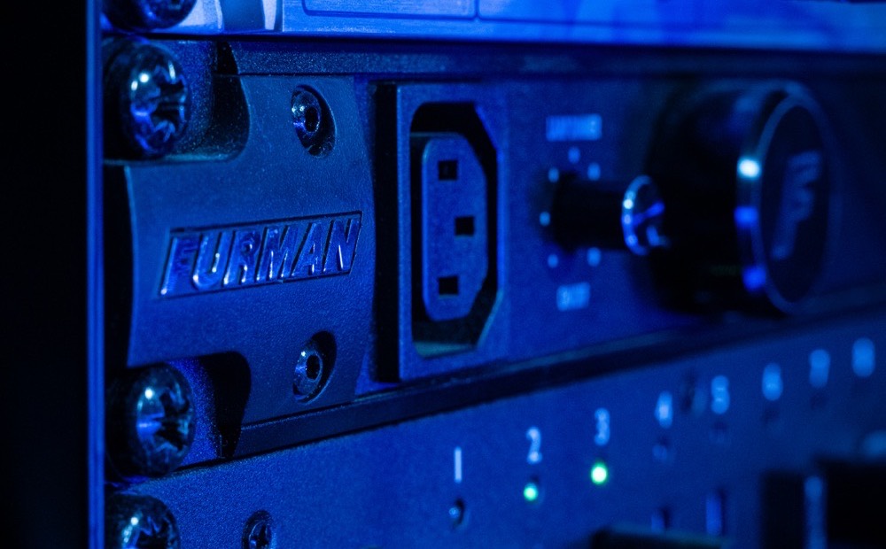 Rack-mounted power and control equipment