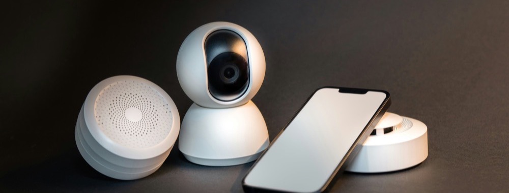 Smart security camera, sensor and speaker