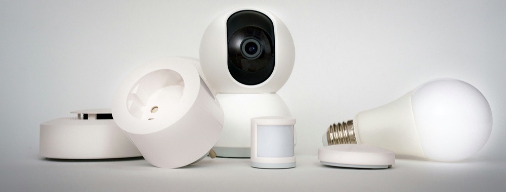 Security camera, motion sensor and smart bulb