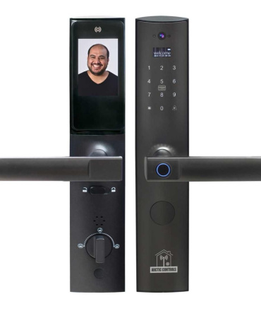 Biometric smart lock with facial recognition stocked by Arctic Controls